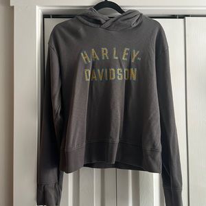Harley Davidson cropped hoodie